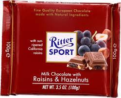 RITTER SPORT MILK RAISINS HAZELNUTS (100G) - Papaya Express