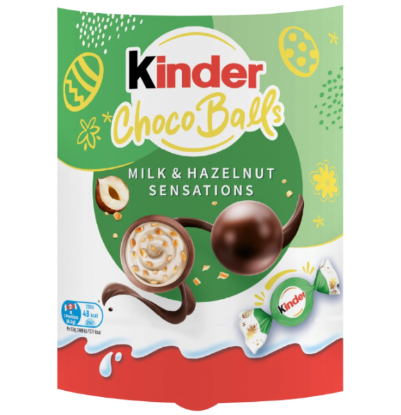 KINDER CHOC BALLS MILK & HAZELNUT SENSATIONS (90G) - Papaya Express