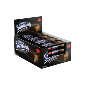Elegance Wafer Sandwich Dark Chocolate (12ct) - Papaya Express