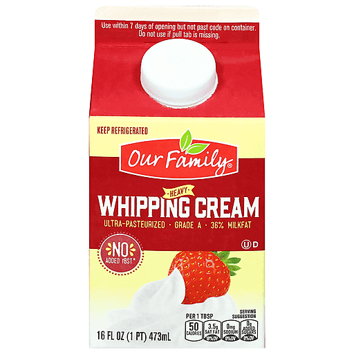 Our Family Heavy Whipping Cream (16 oz) - Papaya Express