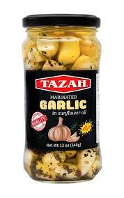 TAZAH MARINATED GARLIC W/HERBS (340G) - Papaya Express