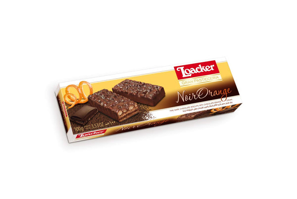 Loacker Noir Orange Biscuits (100g) - Papaya Express