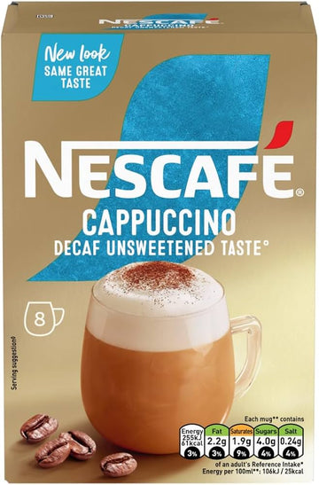 Nescafé Gold Cappuccino Decaffeinated Unsweetened Latte (5.29 OZ) - Papaya Express