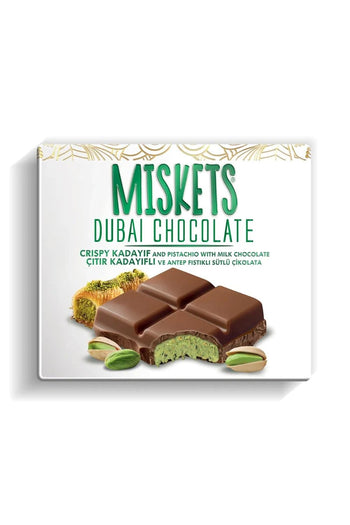 Miskets Dubai Chocolate with Crispy Kadayif and Pistachio (3.5 oz) - Papaya Express