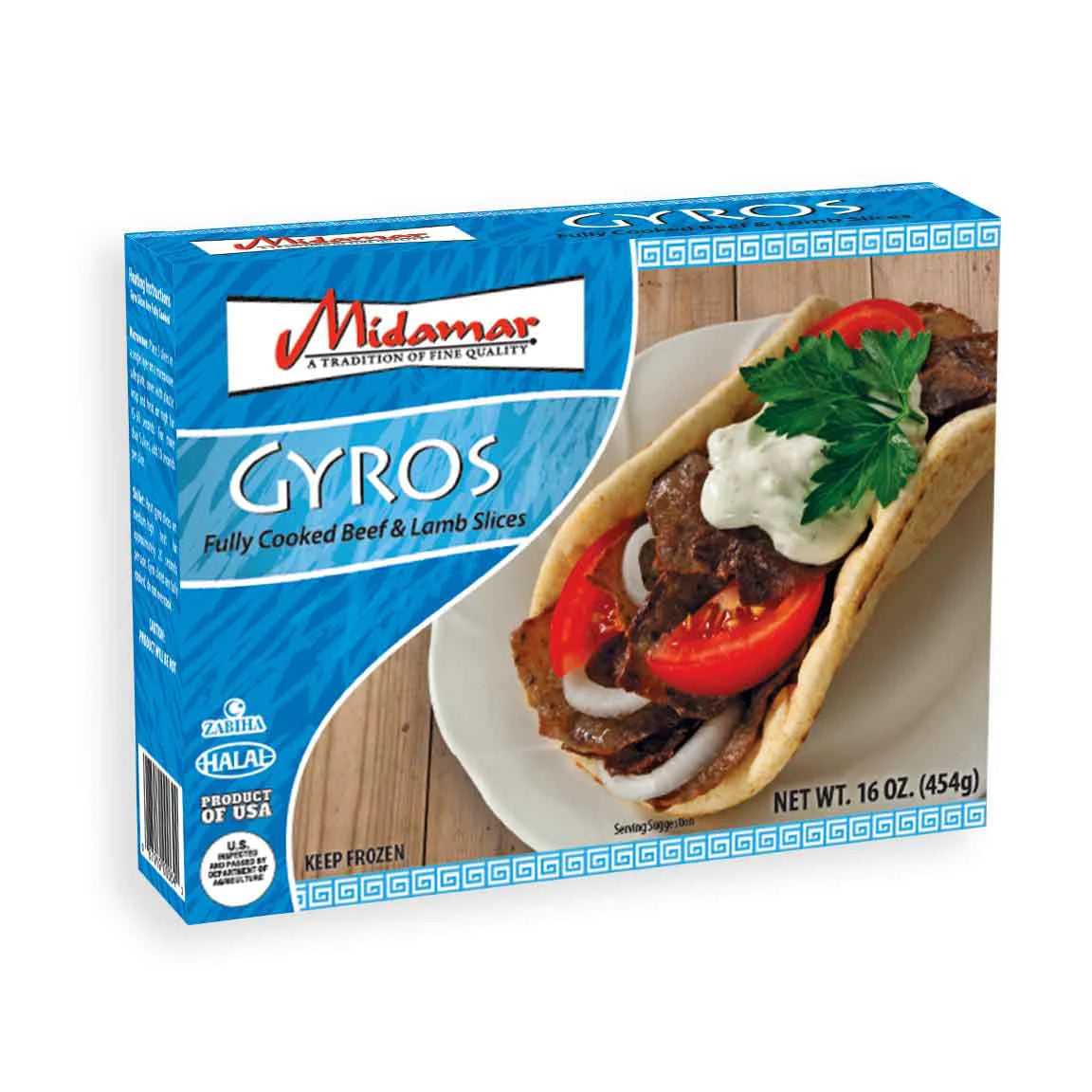 Midamar Gyros Slices (16oz) - Papaya Express