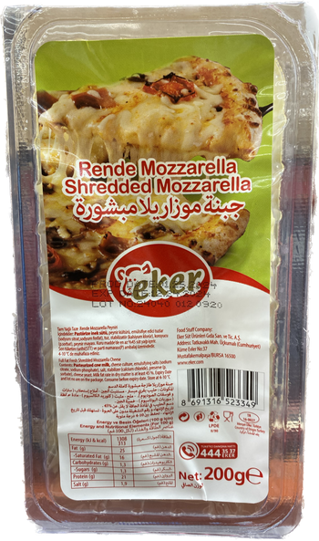 EKER SHREDDED MOZZARELLA CHEESE (200G) - Papaya Express