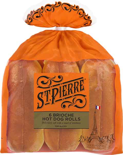 ST PIERRE BRIOCHE HOT DOG ROLLS 6CT(9.5oz) - Papaya Express