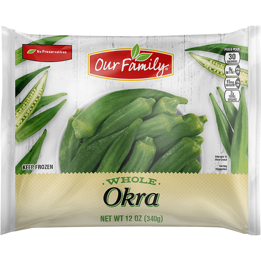 Our Family Frozen Whole Okra (12oz) - Papaya Express