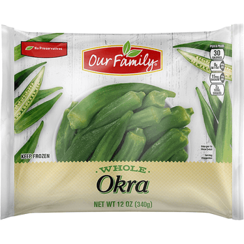 Our Family Frozen Whole Okra (12oz) - Papaya Express