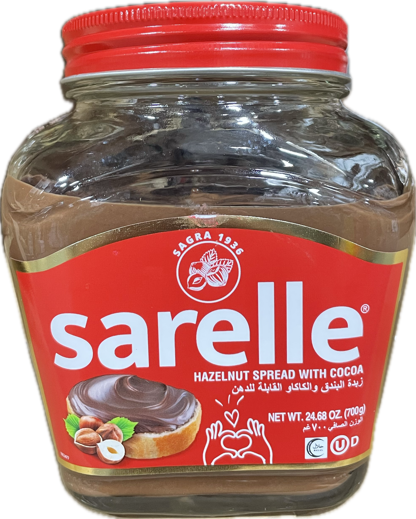 Sarelle Hazelnut Spread with Cocoa (700g)