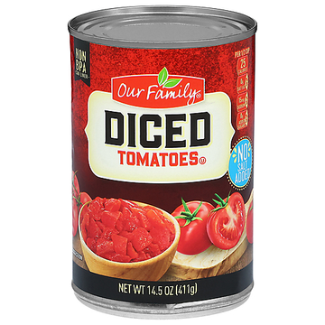 Our Family Diced Tomatoes (14.5 oz) - Papaya Express