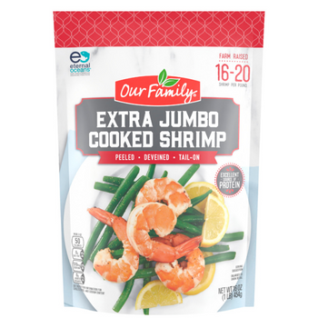 Our Family Extra Jumbo Cooked Shrimp (16-20) - Papaya Express