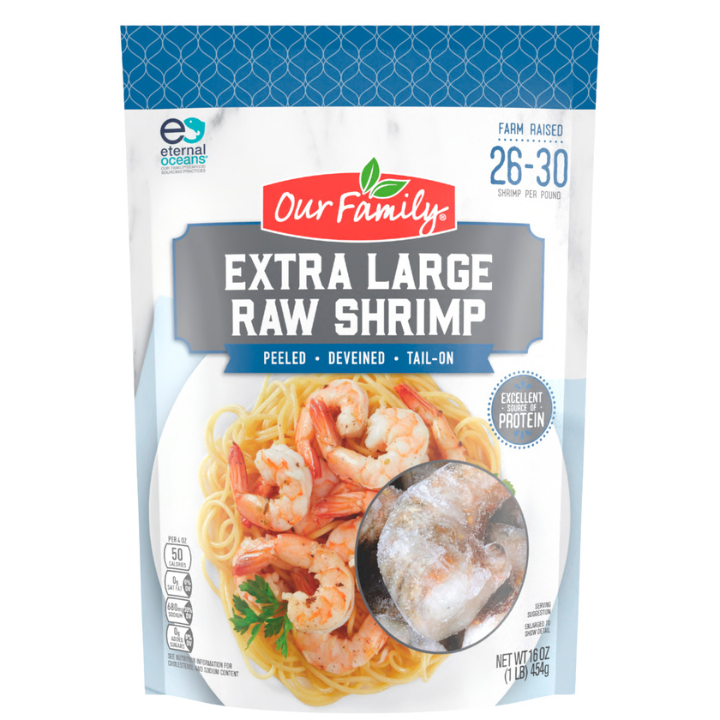 Our Family Extra Large Raw Shrimp (16oz) - Papaya Express