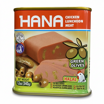 HANA CHICKEN LUNCHEON WITH OLIVES (340G) - Papaya Express