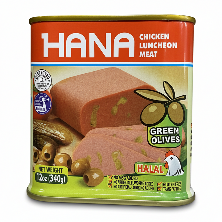 HANA CHICKEN LUNCHEON WITH OLIVES (340G) - Papaya Express