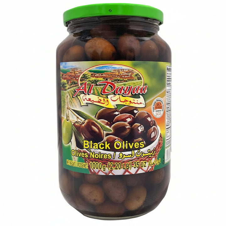 Al Dayaa Black Olives (1000g) - Papaya Express