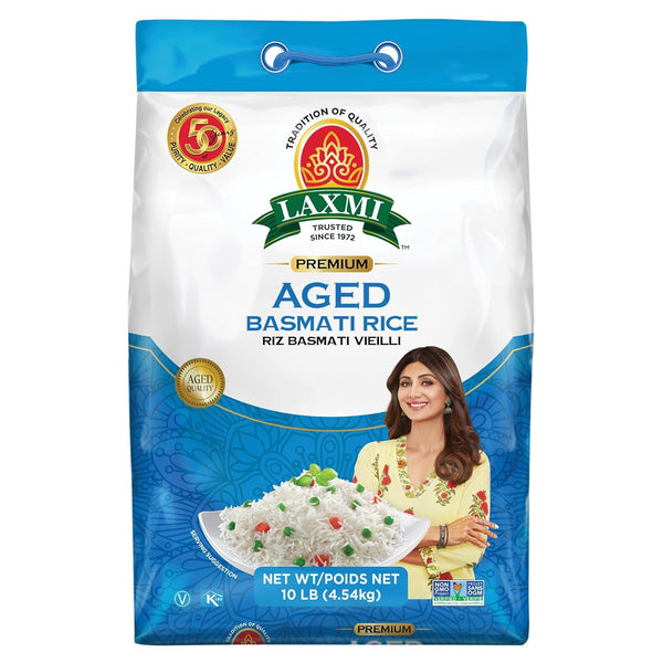 Laxmi Premium Aged Basmati Rice (10LB) - Papaya Express