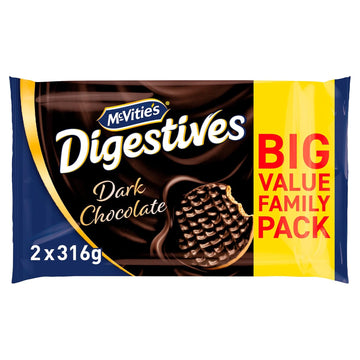 Mcvitie's Digestives Dark Chocolate Family Pack (316g) - Papaya Express