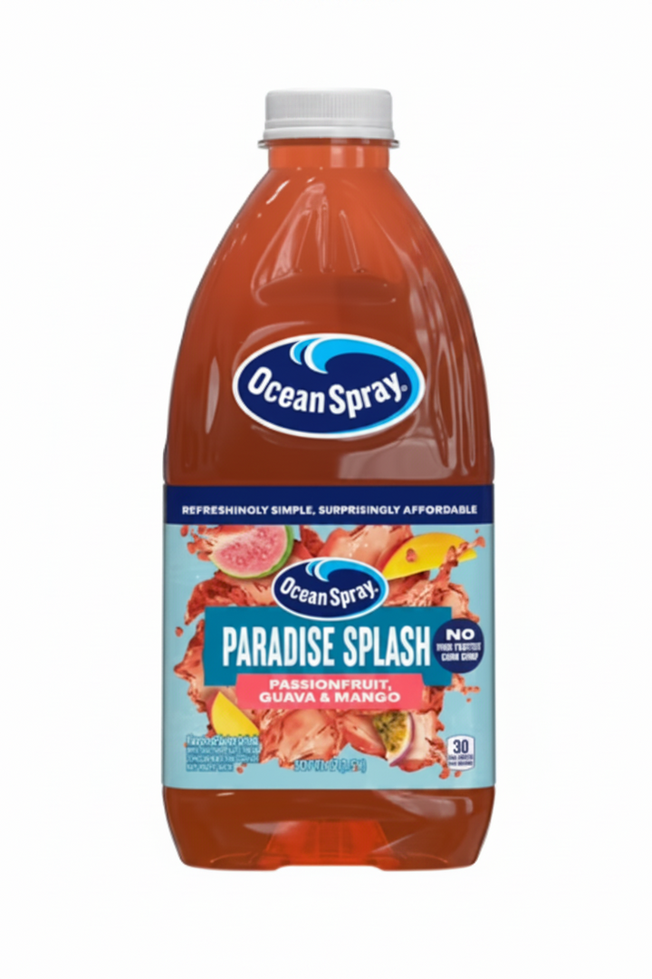 OCEAN SPRAY PARADISE SPLASH PASSION FRUIT,GUAVA & MANGO 100% JUICE (1.5L) - Papaya Express