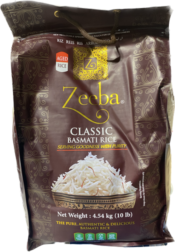 ZEEBA AGED CLASSIC BASMATI RICE (10LB) - Papaya Express