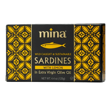 Mina Sardines In Extra Virgin Olive Oil with Lemon (125g) - Papaya Express