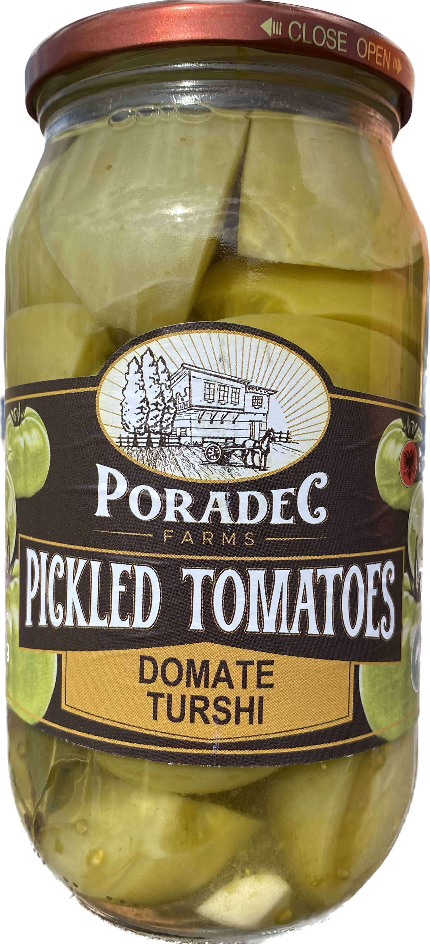 PORADEC GREEN SLICED PICKLED TOMATO (910G) - Papaya Express