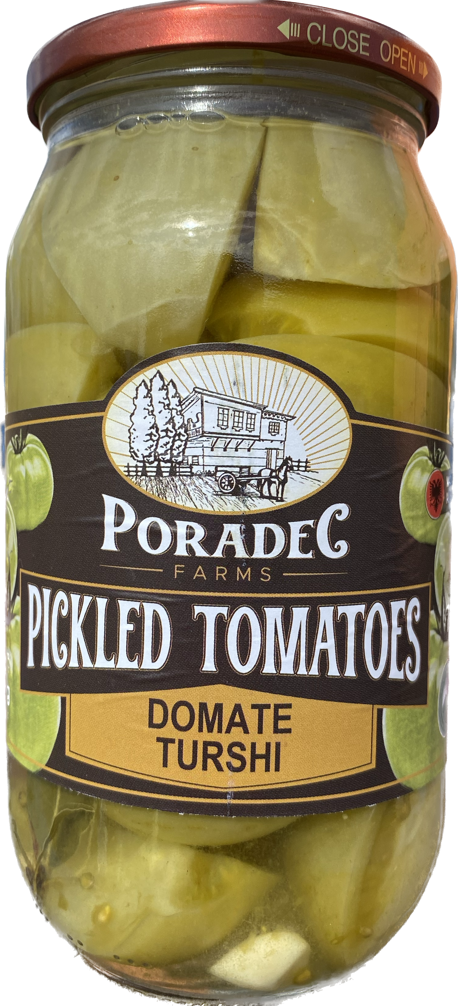 PORADEC GREEN SLICED PICKLED TOMATO (910G) - Papaya Express