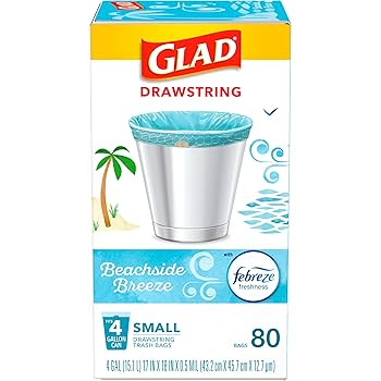 Glad Small Drawstring Trash Bags (80 Bags) - Papaya Express