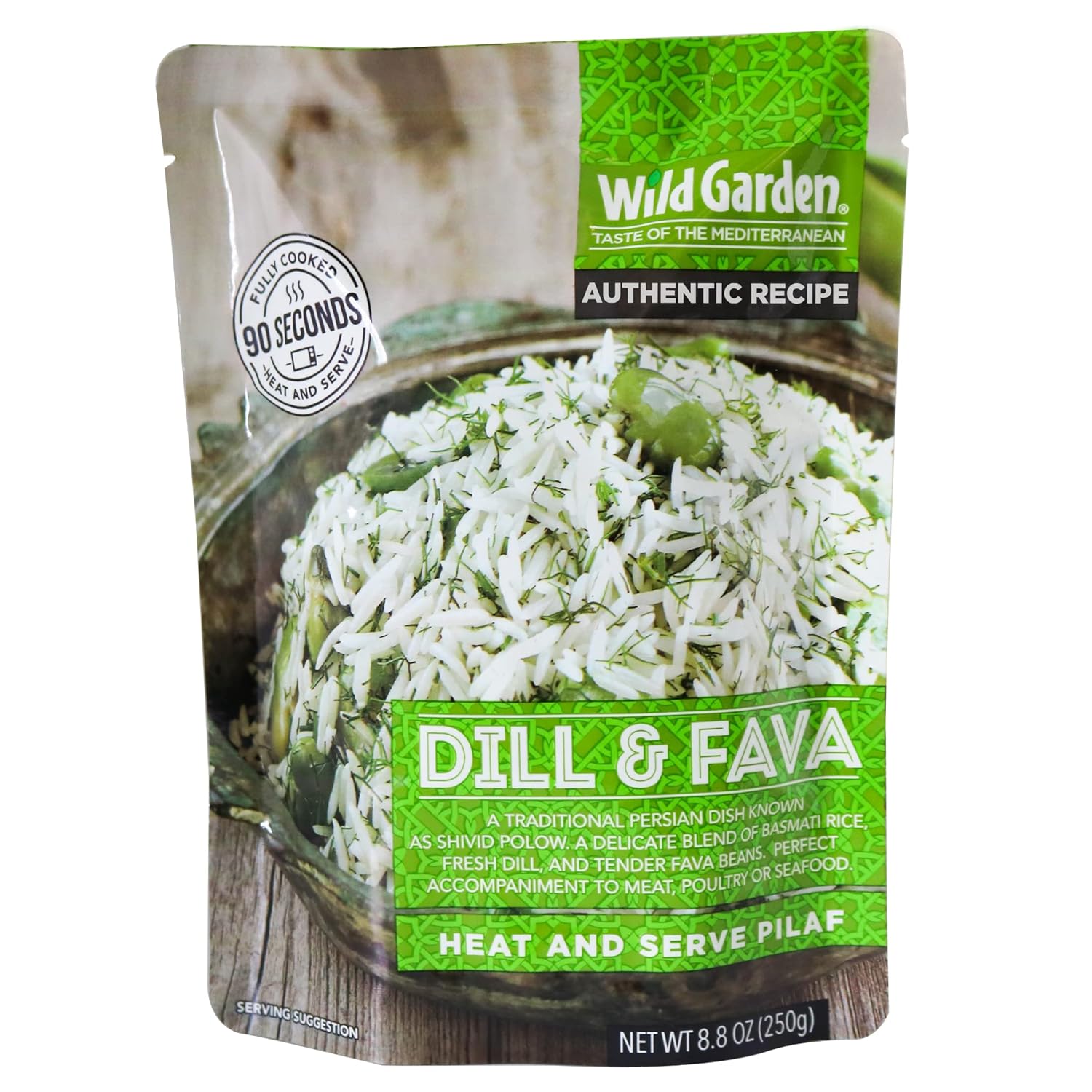Wild Garden Heat and Serve Pilaf Dill & Fava (8.8 oz) - Papaya Express
