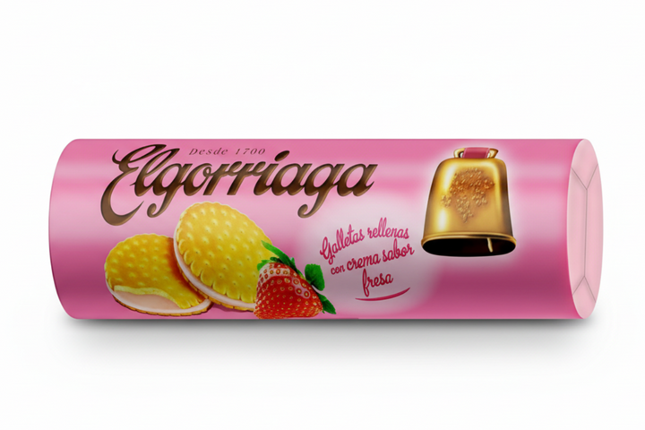 Elgorriaga Strawberry Flavored Filled Biscuit (300 g) - Papaya Express