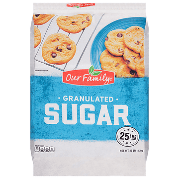 Our Family Granulated Sugar (25 lb.) - Papaya Express