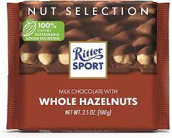 RITTER SPORT MILK WHOLE HAZELNUTS (100G) - Papaya Express