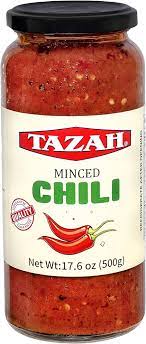 TAZAH MINCED CHILLI HOT (500G) - Papaya Express