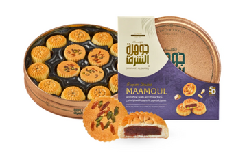 JAWHART ALSHARQ DATES MAAMOUL WITH PINE AND PISTACHIO (1000G) - Papaya Express