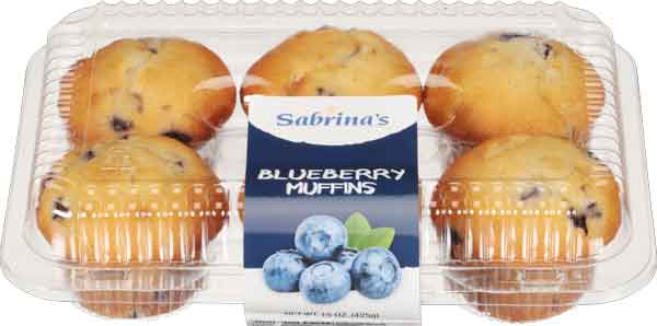 Sabrina's Blueberry Muffin's (6 CT)