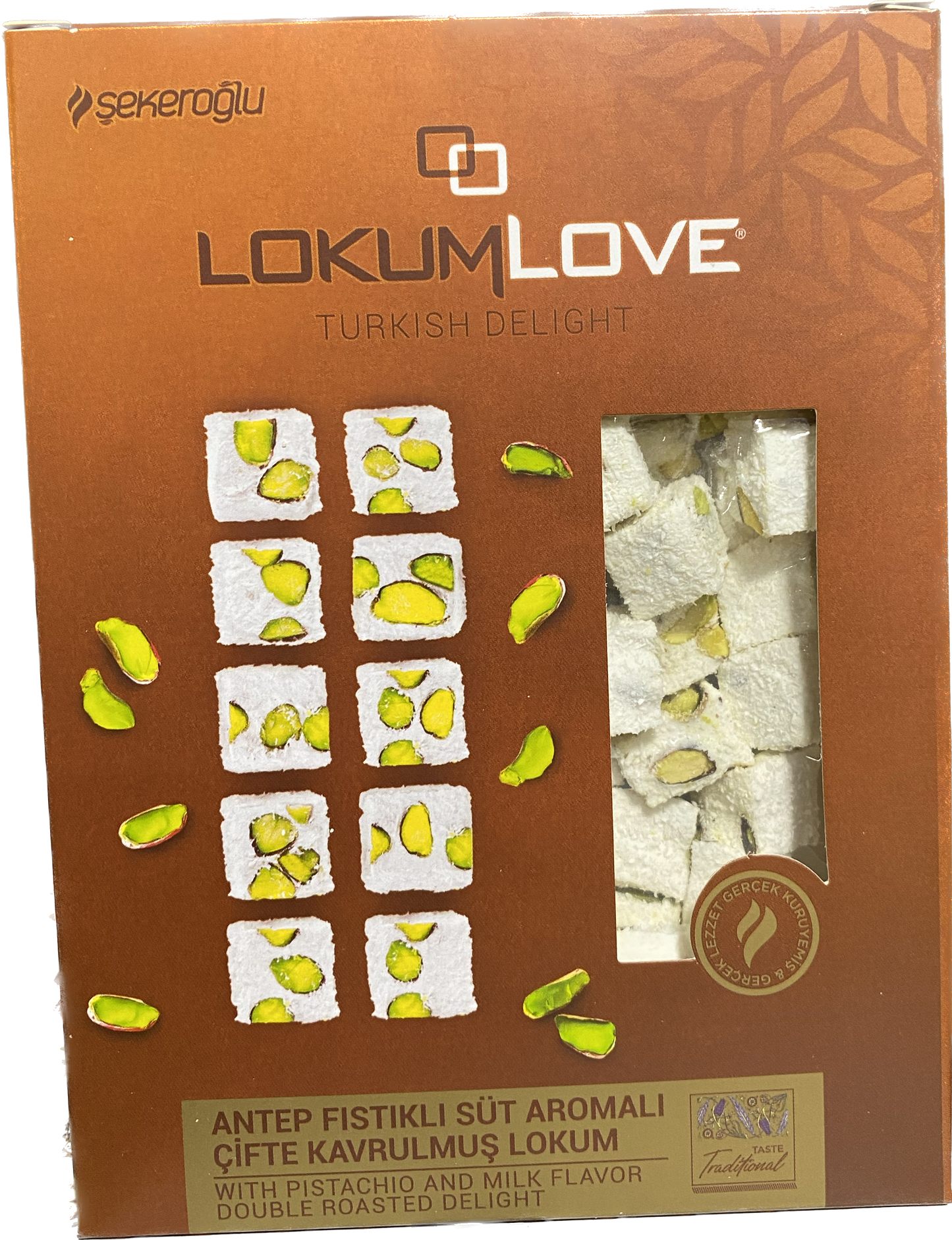 LOKUM LOVE DOUBLE ROASTED DELIGHT W PISTACHIO AND MILK(350G) - Papaya Express