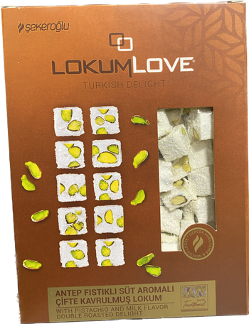 LOKUM LOVE DOUBLE ROASTED DELIGHT W PISTACHIO AND MILK(350G) - Papaya Express