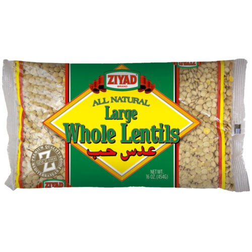Ziyad Large Green Whole Lentils (32 oz) - Papaya Express