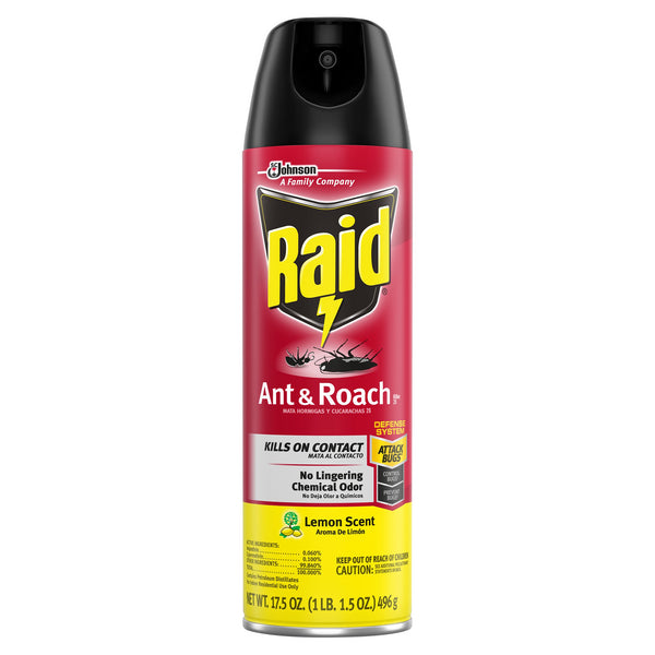 Raid Ant & Roach Spray Lemon Scent (17.5 oz). - Papaya Express
