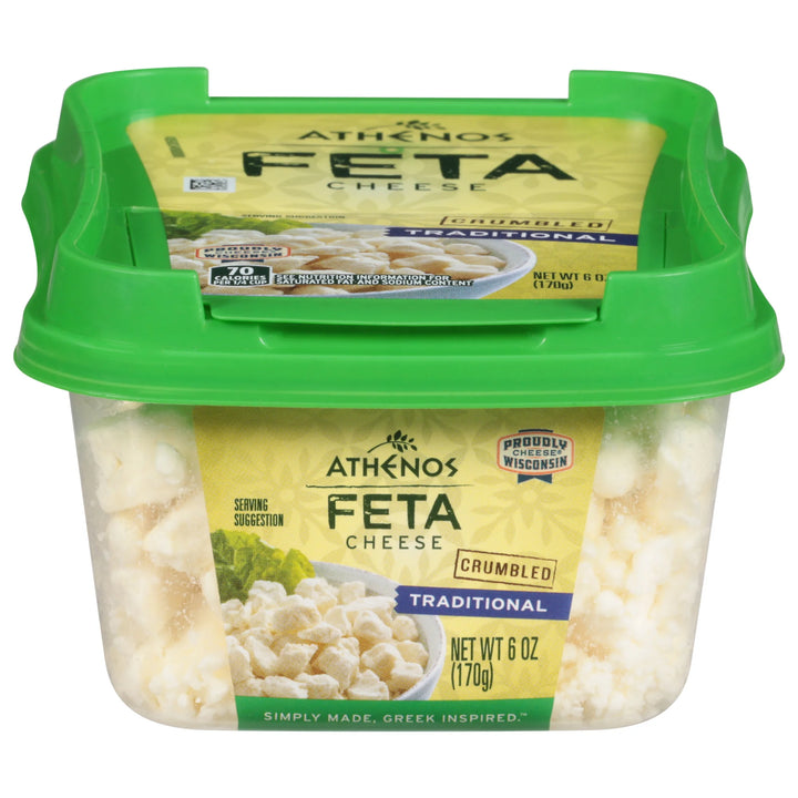ATHENOS CRUMBLED FETA CHEESE (6 OZ) - Papaya Express