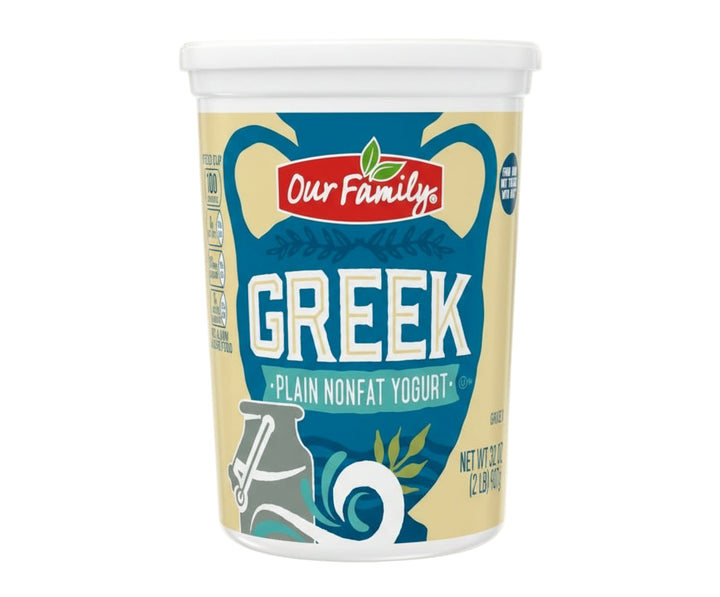 Our Family Greek Plain Nonfat yogurt (2lb) - Papaya Express