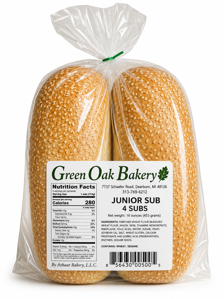 Green Oak Bakery Junior SUB (4ct)
