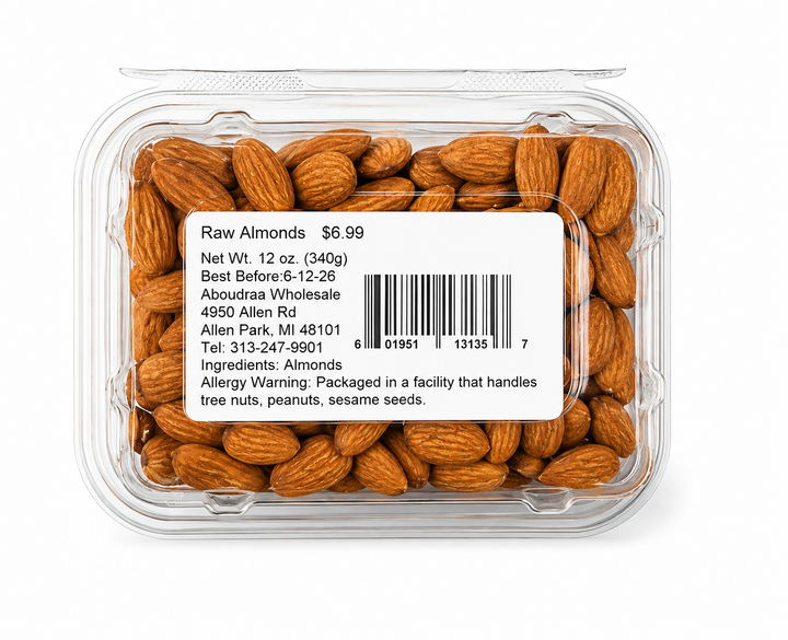 Raw Almonds Box (12 oz)