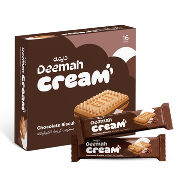 Deemah Cream Biscuits Chocolate (12 CT) - Papaya Express
