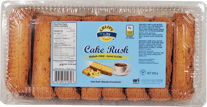 Crispy Lite Cake Rusk Sugar Free (550g)