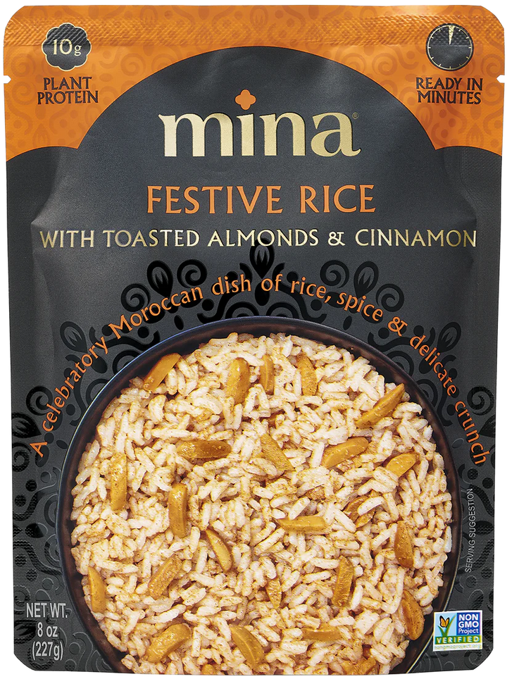 Mina Festive Rice with Toasted Almonds & Cinnamon (10 oz) - Papaya Express