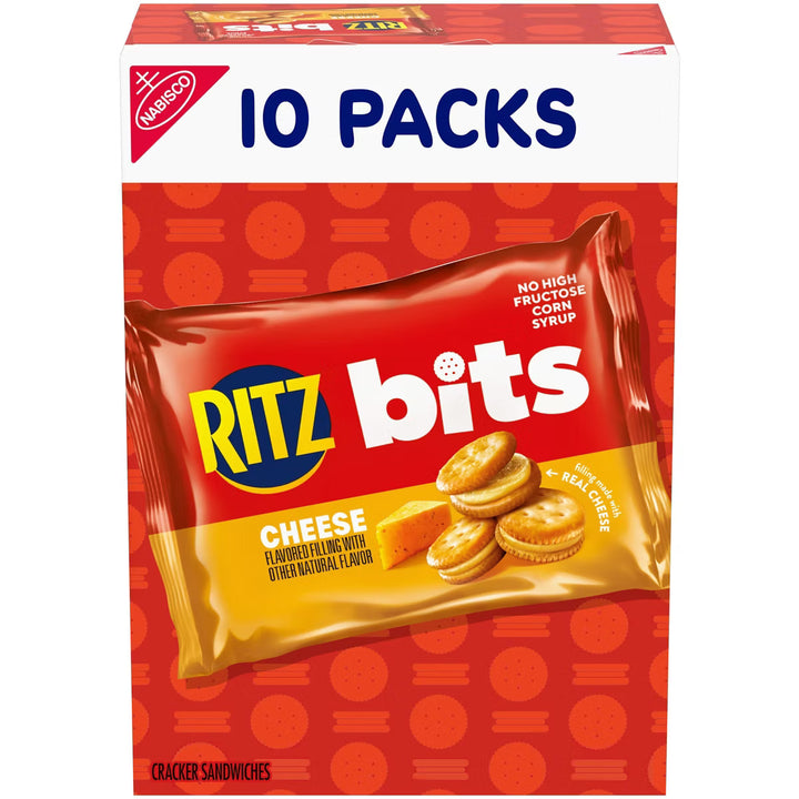 Ritz Bits Cheese Sandwich Crackers Snack Pack Lunch Snacks (10ct/10 oz) - Papaya Express
