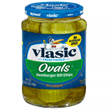 Vlasic Ovals Hamburger Dill Pickle Chips (24oz) - Papaya Express