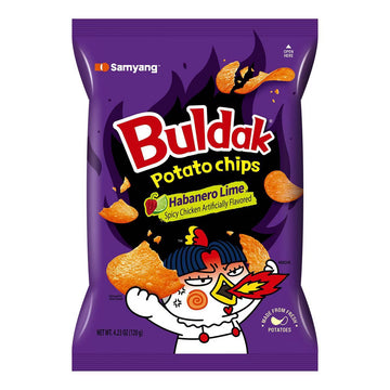 Samyang Buldak Habanero Lime Potato Chips (4.23oz) - Papaya Express