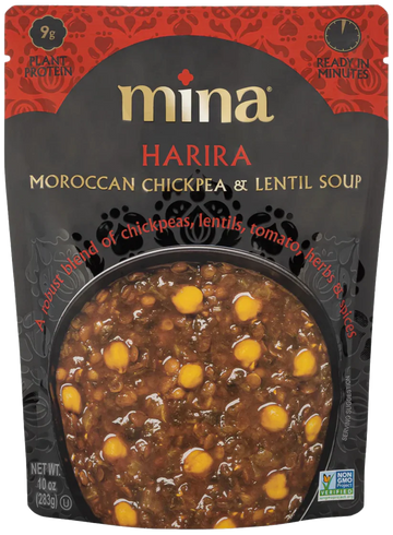 Mina Harira Moroccan Chickpea & Lentil Soup (10 oz) - Papaya Express